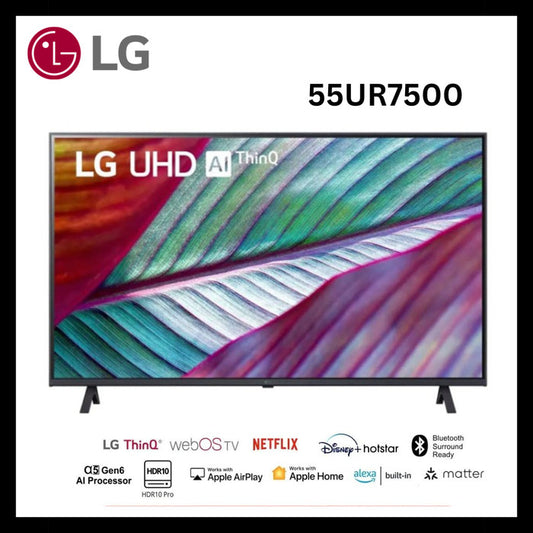 LG 55-inch 4K UHD Smart TV 55UR7500 – WebOS, HDR10, AI Sound Pro